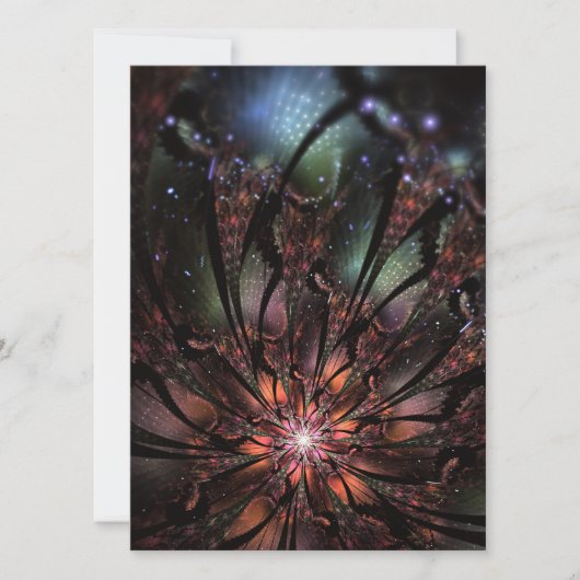 Soft and tenderderness Fraktal Fantasy Blume Karte (Vorderseite)