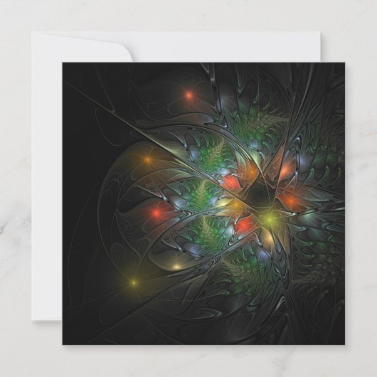 Soft and tenderderness Fraktal Fantasy Blume Karte (Vorderseite)