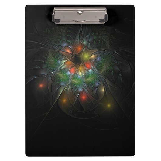 Soft and tenderderness Fraktal Fantasy Blume Klemmbrett (Vorderseite)