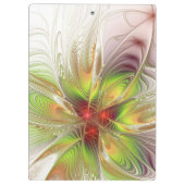 Soft and tenderderness Fraktal Fantasy Blume Klemmbrett (Rückseite)