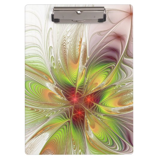Soft and tenderderness Fraktal Fantasy Blume Klemmbrett (Vorderseite)