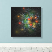 Soft and tenderderness Fraktal Fantasy Blume Leinwanddruck (Insitu (Holzboden))