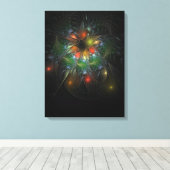 Soft and tenderderness Fraktal Fantasy Blume Leinwanddruck (Insitu (Holzboden))