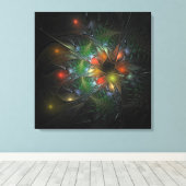 Soft and tenderderness Fraktal Fantasy Blume Leinwanddruck (Insitu (Holzboden))