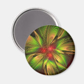 Soft and tenderderness Fraktal Fantasy Blume Magnet (Vorderseite/Rückseite)