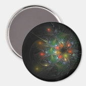 Soft and tenderderness Fraktal Fantasy Blume Magnet (Vorderseite/Rückseite)