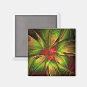Soft and tenderderness Fraktal Fantasy Blume Magnet (Vorderseite/Rückseite)