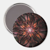Soft and tenderderness Fraktal Fantasy Blume Magnet (Vorderseite/Rückseite)