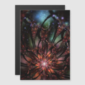 Soft and tenderderness Fraktal Fantasy Blume Magneteinladung (Vorne/Hinten)