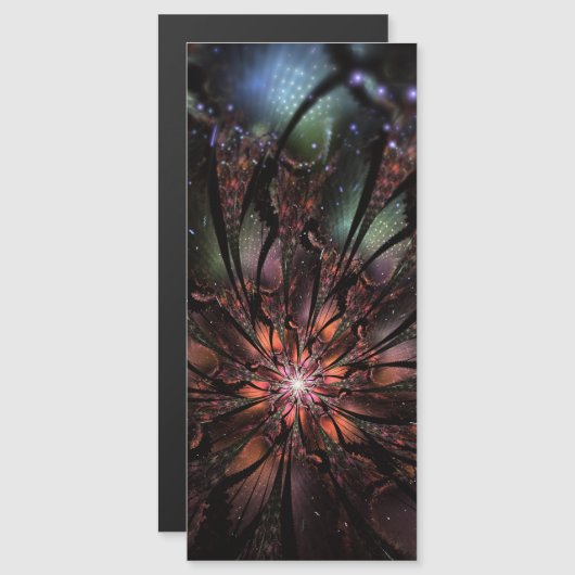 Soft and tenderderness Fraktal Fantasy Blume Magneteinladung (Vorne/Hinten)