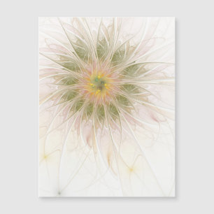 Soft and tenderderness Fraktal Fantasy Blume Magnetkarte