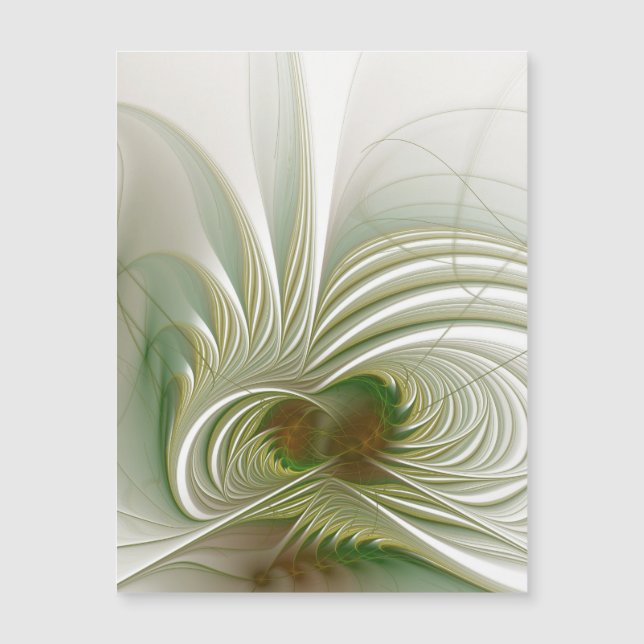 Soft and tenderderness Fraktal Fantasy Blume Magnetkarte (Vorderseite)