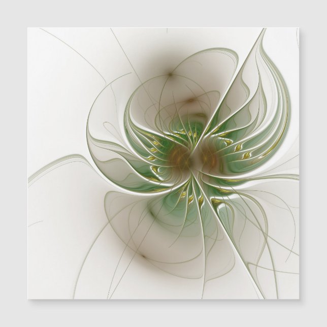 Soft and tenderderness Fraktal Fantasy Blume Magnetkarte (Vorderseite)