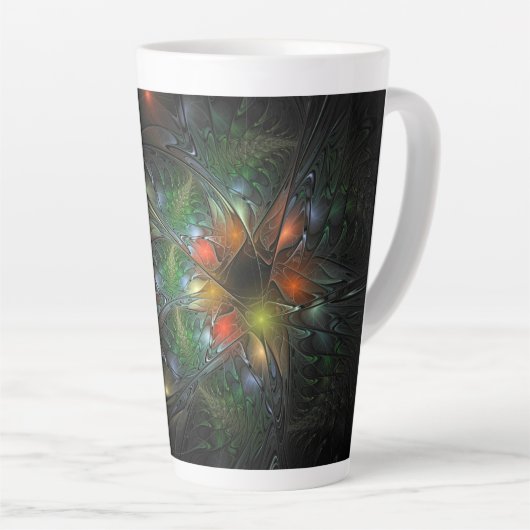 Soft and tenderderness Fraktal Fantasy Blume Milchtasse (Rechte Ecke)