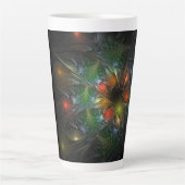 Soft and tenderderness Fraktal Fantasy Blume Milchtasse (Vorderseite)