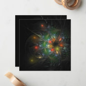 Soft and tenderderness Fraktal Fantasy Blume Mitteilungskarte (Vorderseite/Rückseite Beispiel)