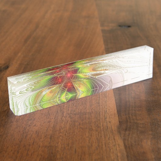 Soft and tenderderness Fraktal Fantasy Blume Namensplakette (Seite)