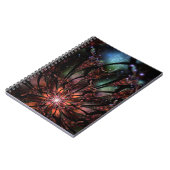 Soft and tenderderness Fraktal Fantasy Blume Notizblock (Linke Seite)