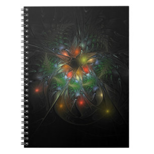 Soft and tenderderness Fraktal Fantasy Blume Notizblock