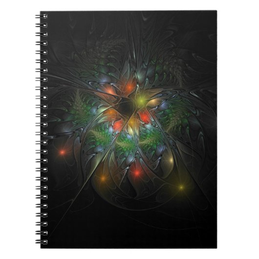 Soft and tenderderness Fraktal Fantasy Blume Notizblock (Vorderseite)