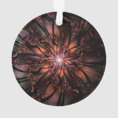 Soft and tenderderness Fraktal Fantasy Blume Ornament (Rückseite)