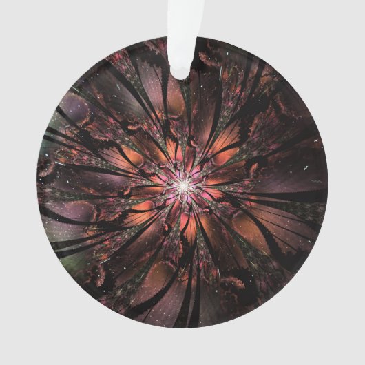 Soft and tenderderness Fraktal Fantasy Blume Ornament (Vorderseite)