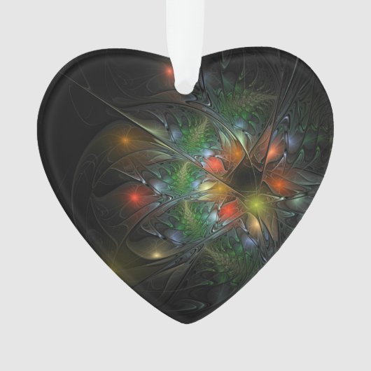 Soft and tenderderness Fraktal Fantasy Blume Ornament (Vorderseite)