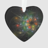 Soft and tenderderness Fraktal Fantasy Blume Ornament (Rückseite)
