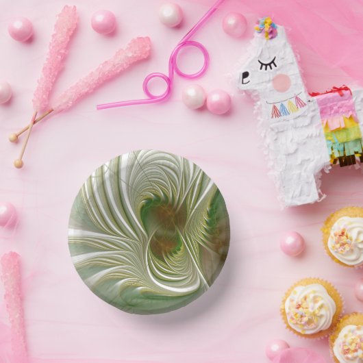 Soft and tenderderness Fraktal Fantasy Blume Pappteller (Party)