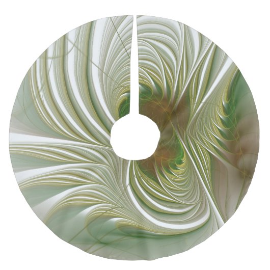 Soft and tenderderness Fraktal Fantasy Blume Polyester Weihnachtsbaumdecke (Vorderseite)