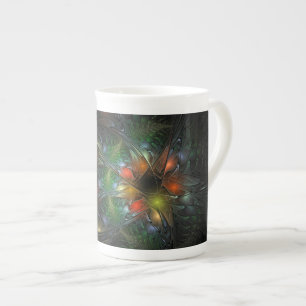 Soft and tenderderness Fraktal Fantasy Blume Porzellantasse