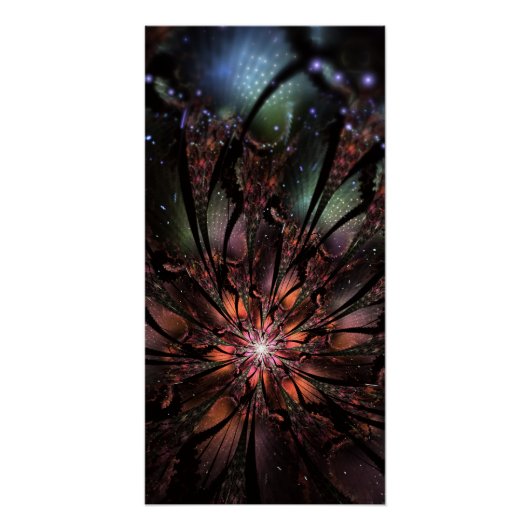 Soft and tenderderness Fraktal Fantasy Blume Poster (Vorderseite)