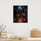 Soft and tenderderness Fraktal Fantasy Blume Poster (Küche)