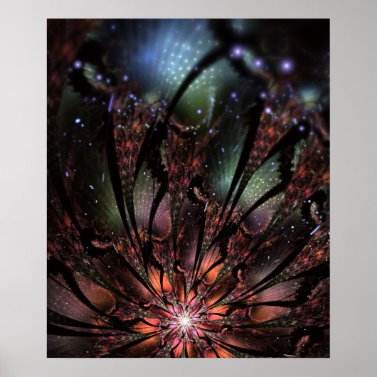 Soft and tenderderness Fraktal Fantasy Blume Poster (Vorne)