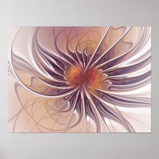 Soft and tenderderness Fraktal Fantasy Blume Poster (Vorne)