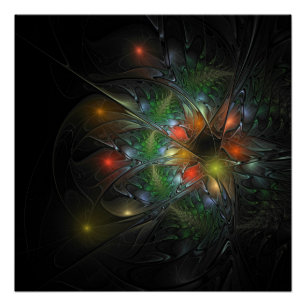 Soft and tenderderness Fraktal Fantasy Blume Poster