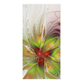 Soft and tenderderness Fraktal Fantasy Blume Poster