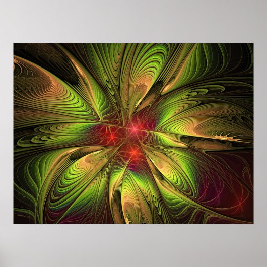 Soft and tenderderness Fraktal Fantasy Blume Poster (Vorne)