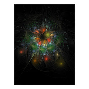 Soft and tenderderness Fraktal Fantasy Blume Poster