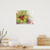 Soft and tenderderness Fraktal Fantasy Blume Poster (Küche)