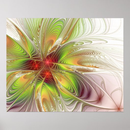 Soft and tenderderness Fraktal Fantasy Blume Poster (Vorne)
