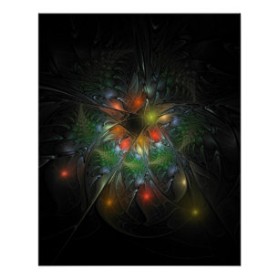 Soft and tenderderness Fraktal Fantasy Blume Poster