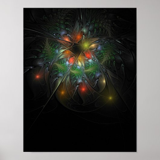 Soft and tenderderness Fraktal Fantasy Blume Poster (Vorne)