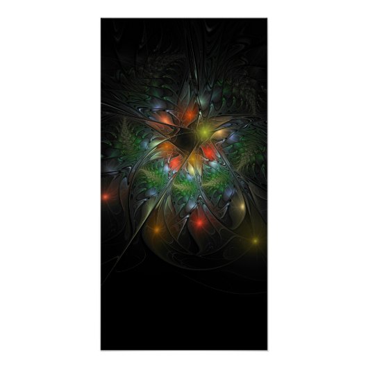 Soft and tenderderness Fraktal Fantasy Blume Poster (Vorderseite)