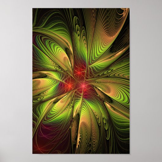Soft and tenderderness Fraktal Fantasy Blume Poster (Vorne)