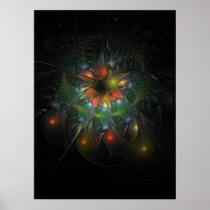 Soft and tenderderness Fraktal Fantasy Blume Poster