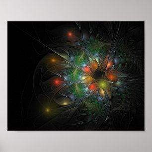 Soft and tenderderness Fraktal Fantasy Blume Poster