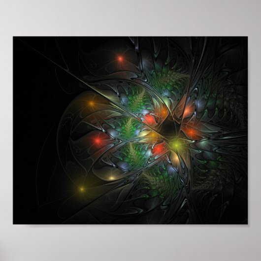 Soft and tenderderness Fraktal Fantasy Blume Poster (Vorne)