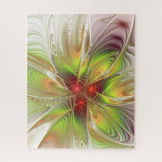 Soft and tenderderness Fraktal Fantasy Blume Puzzle (Vertikal)