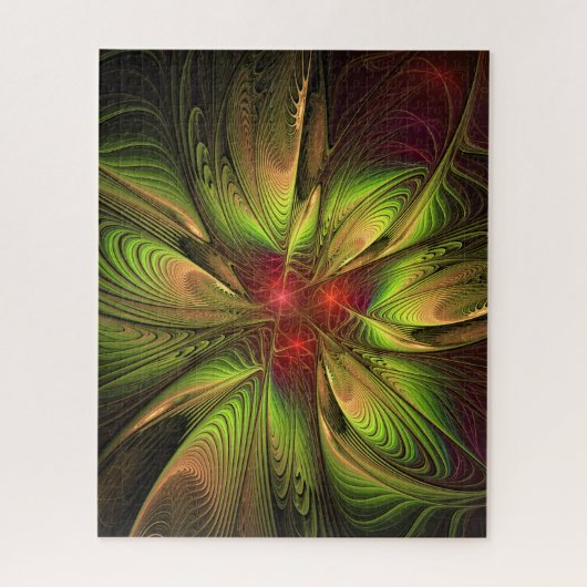 Soft and tenderderness Fraktal Fantasy Blume Puzzle (Vertikal)